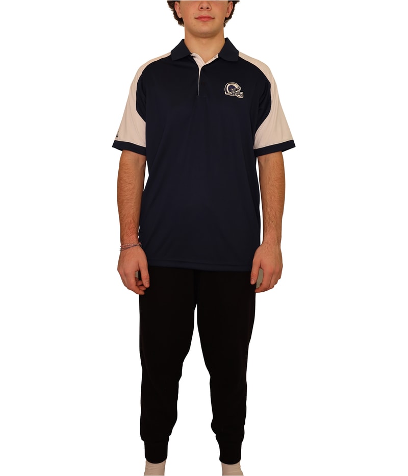 Antigua Mens L.A. Rams Polo Shirt in Navy