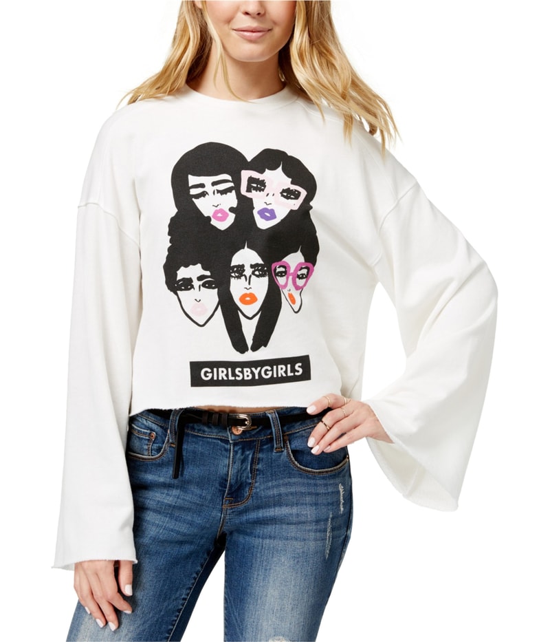 The Style Club Womens Girls By Girls Sweatshirt in Gray