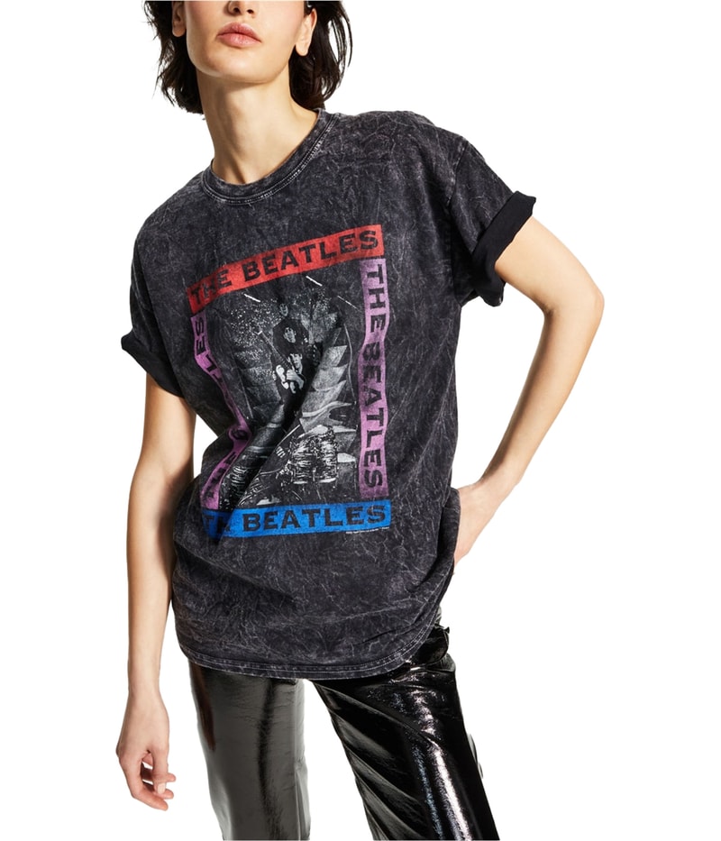 Junk Food Mens The Beatles Graphic T-Shirt in Black