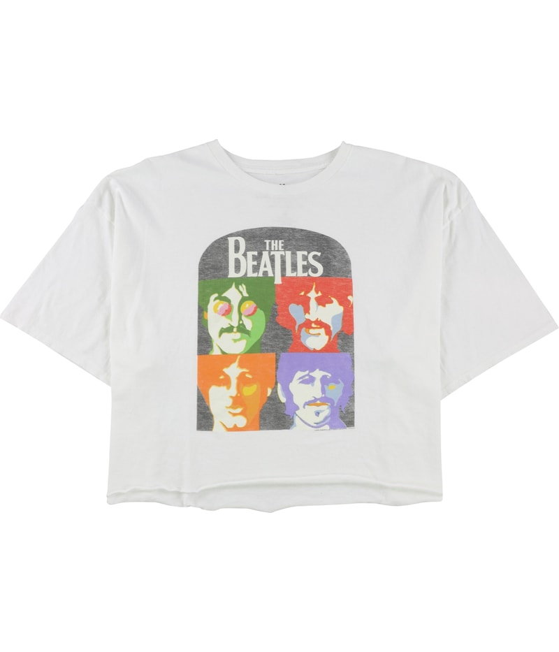 Junk Food Womens The Beatles 4 Graphic T-Shirt in White