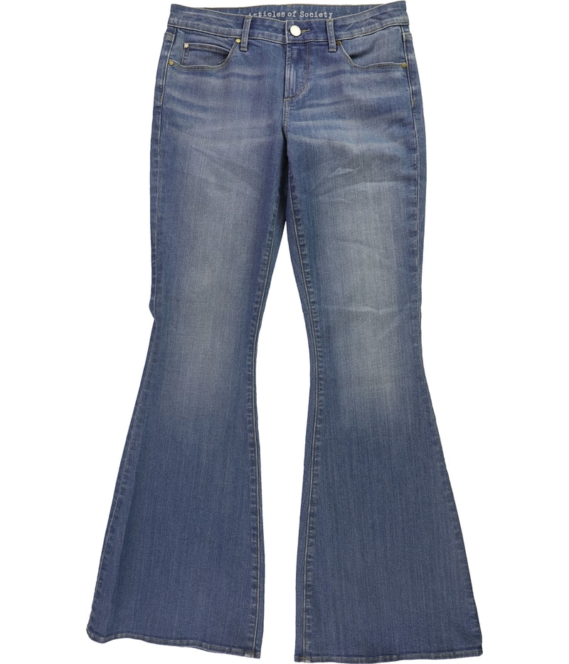 Articles of Society Womens Sarah Flare Regular Jeans in Blue