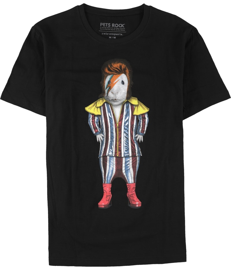 Elevenparis Mens Glam Rock Graphic T-Shirt in Black