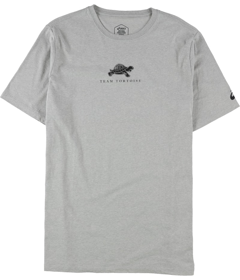 ASICS Mens Boston Team Tortoise Graphic T-Shirt in Gray