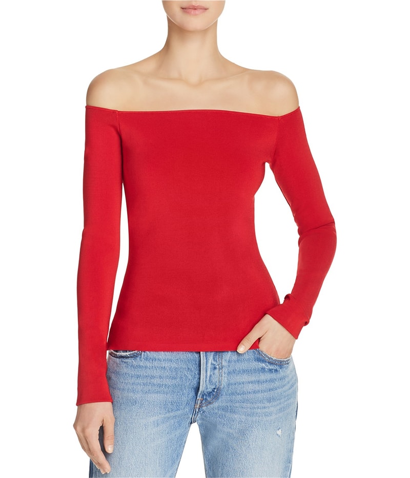 Elizabeth and James Womens Raylen Off the Shoulder Blouse in Red