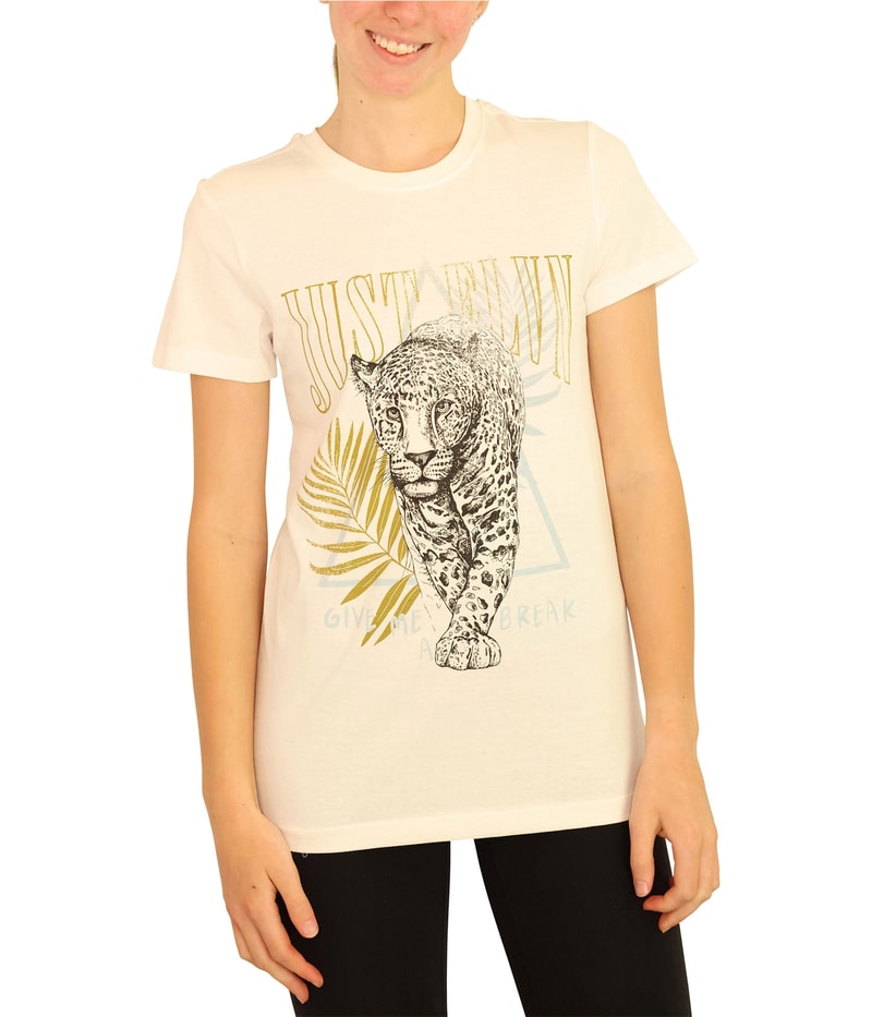 Elevenparis Womens Give Me A Break Graphic T-Shirt in Off-White