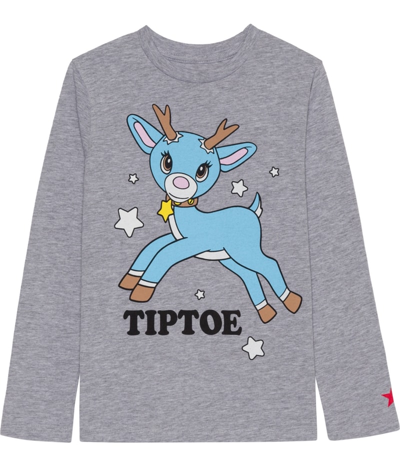 Hybrid Boys Reindeer Graphic T-Shirt in Dark Gray