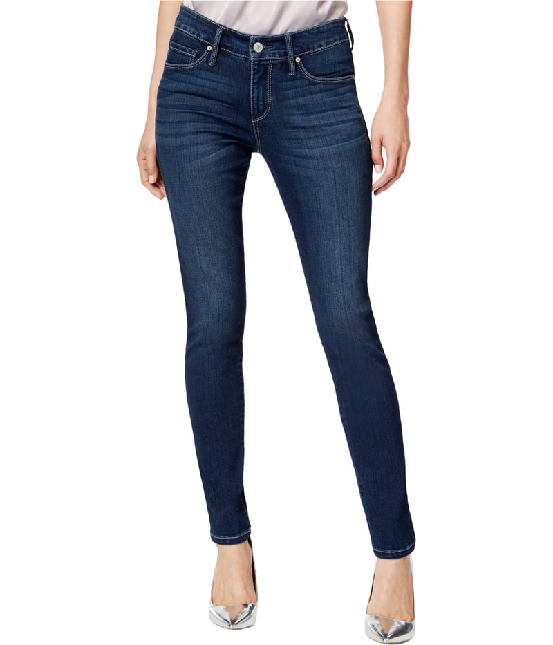 Vintage America Womens Wonderland Tapered Skinny Jeans in Navy