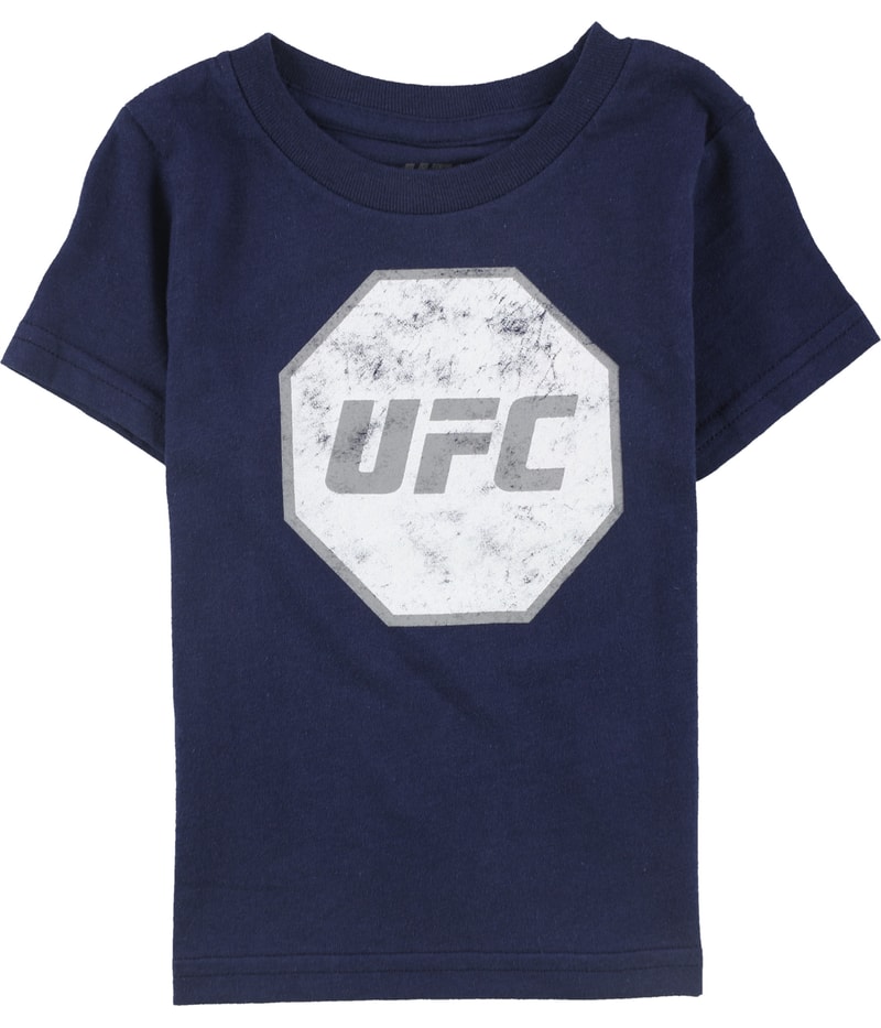UFC Boys Distressed Logo Graphic T-Shirt in Navy