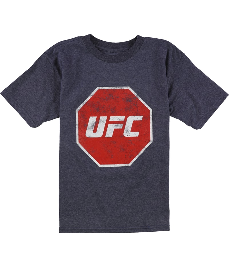 UFC Boys Distressed Print Graphic T-Shirt in Denim