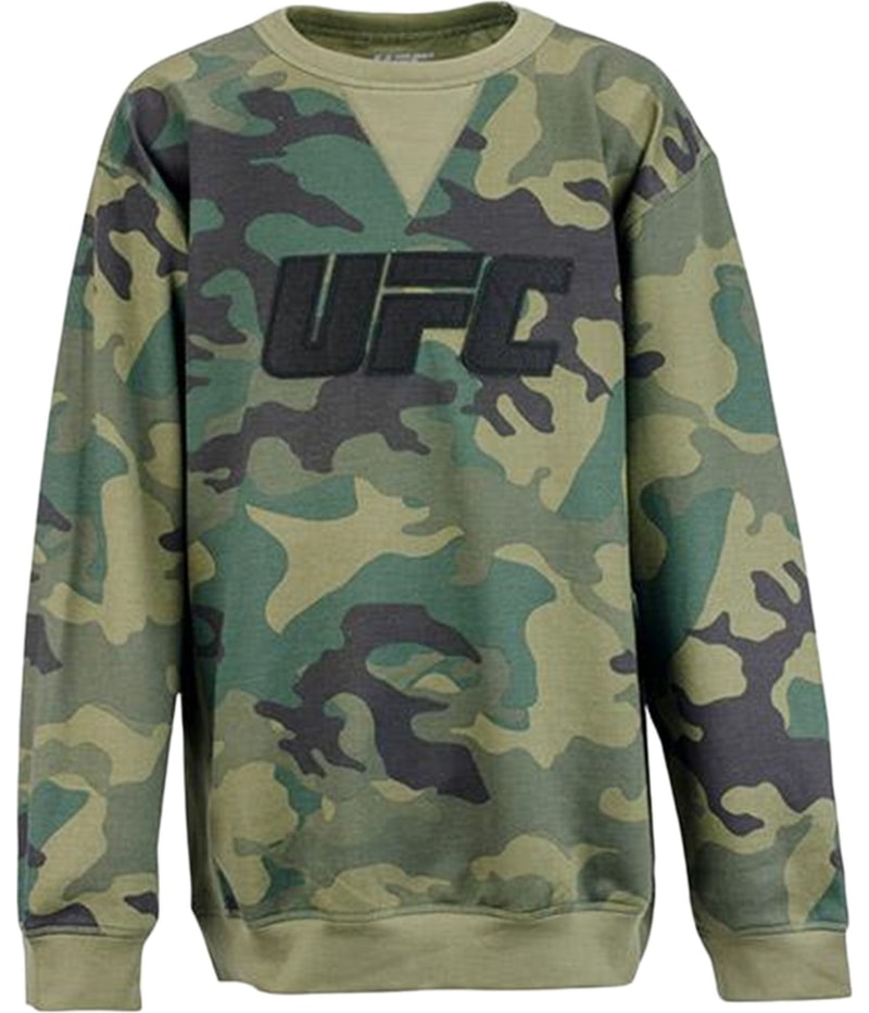 UFC Boys Camo Fleece Pullover Sweatshirt in Green