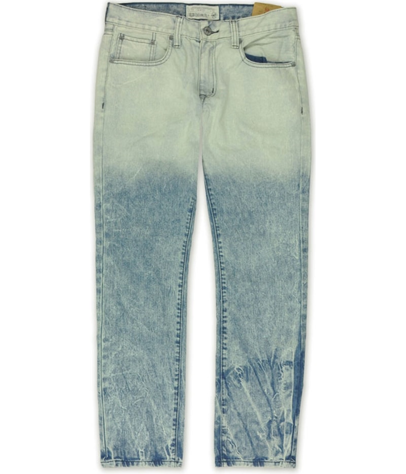 Ecko Unltd. Mens Roxy Wash Faded Denim Tapered Slim Jeans in Blue