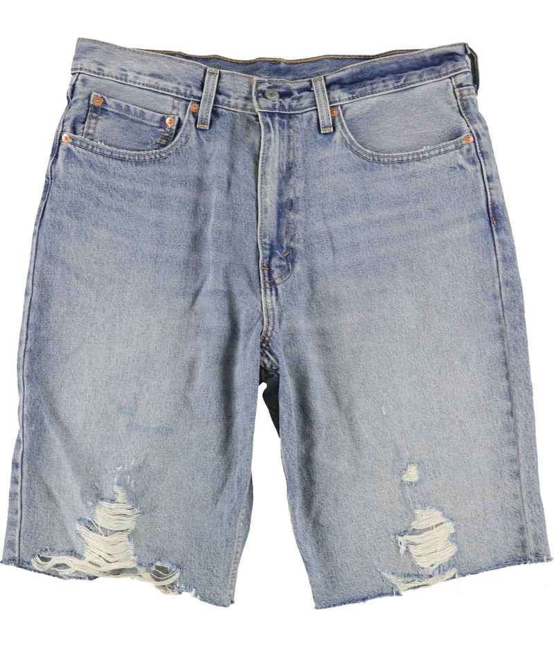 Levi’s Mens 469 12” Inseam Casual Denim Shorts in Light Blue