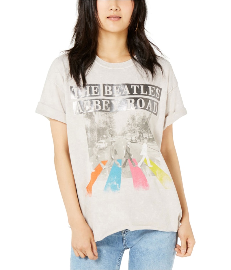 True Vintage Womens Abbey Road Graphic T-Shirt in Beige