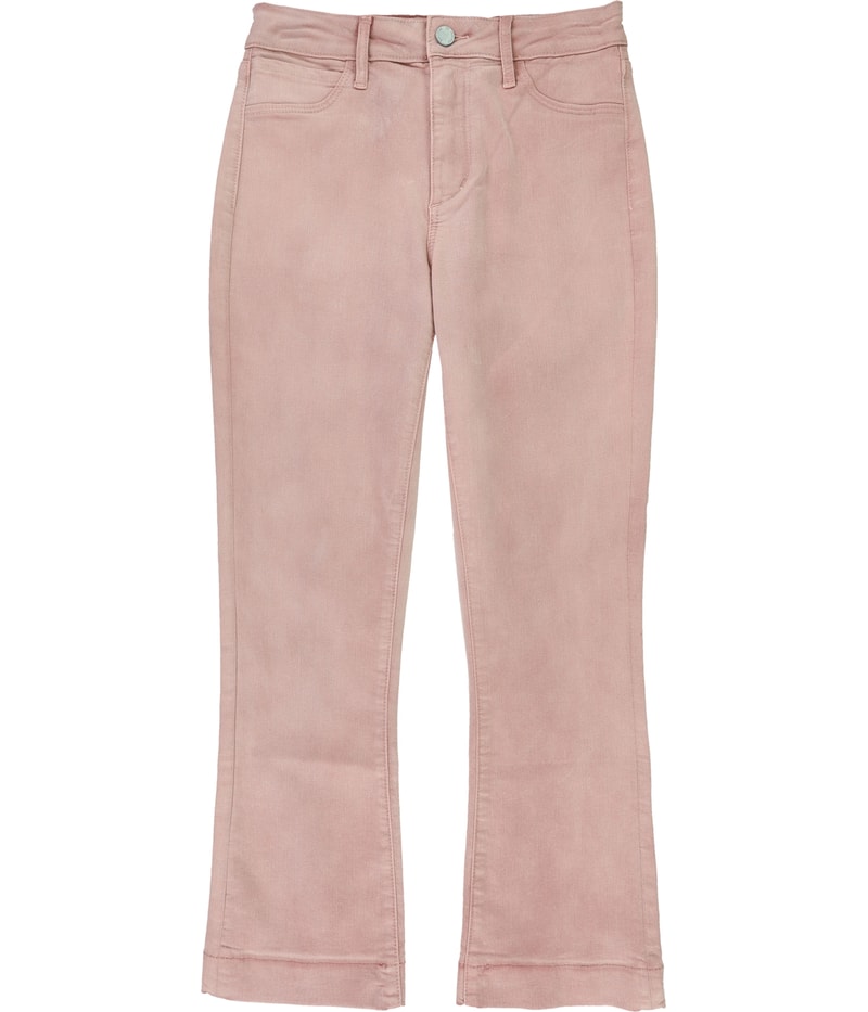 Articles of Society Womens London Flair Flare Regular Cropped Jeans in Pink