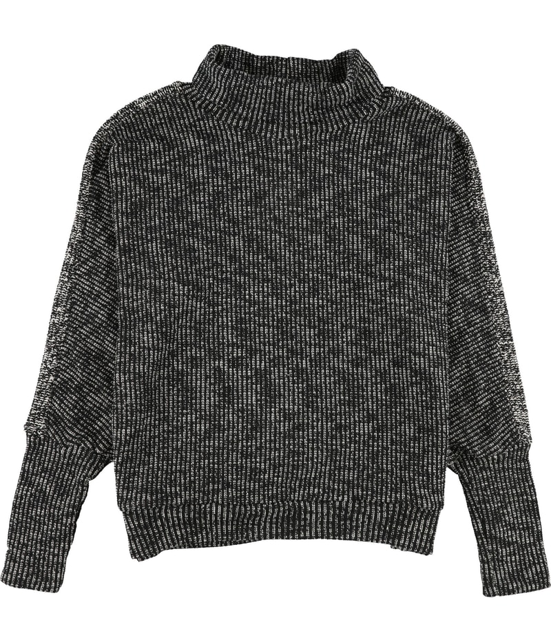 Project Social T Womens Jayden Textured Pullover Sweater in White and Black