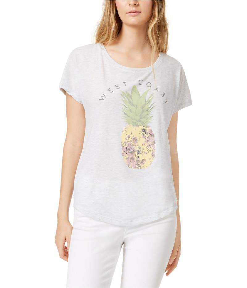 True Vintage Womens Pineapple West Coast Graphic T-Shirt in Gray