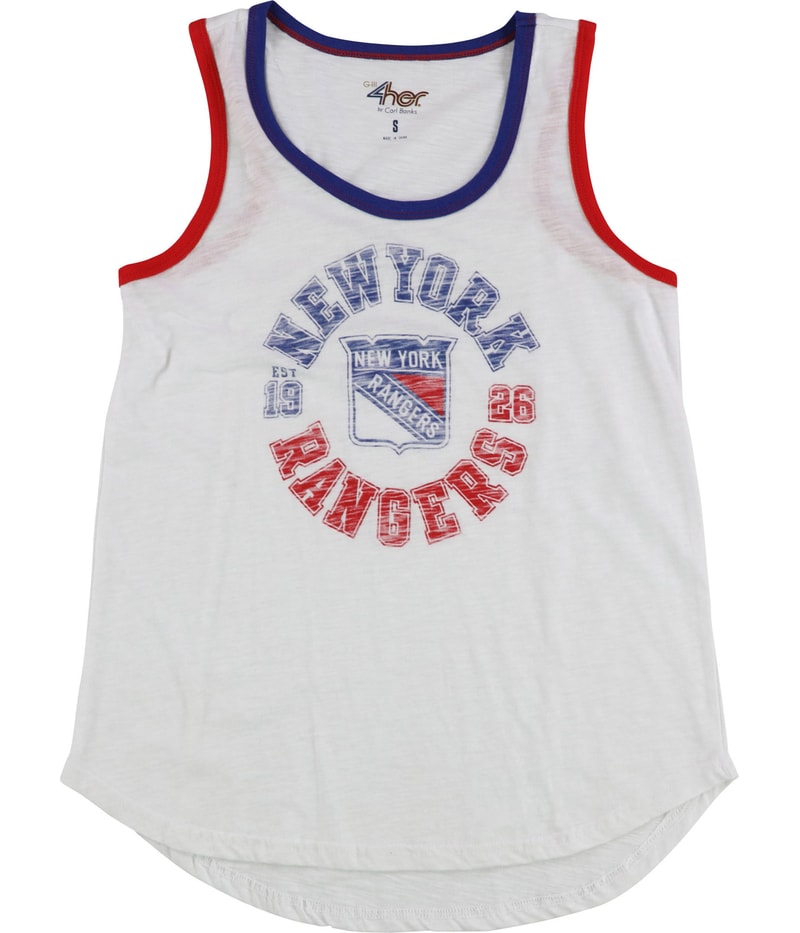 G-III Sports Womens NY Rangers Tank Top in White