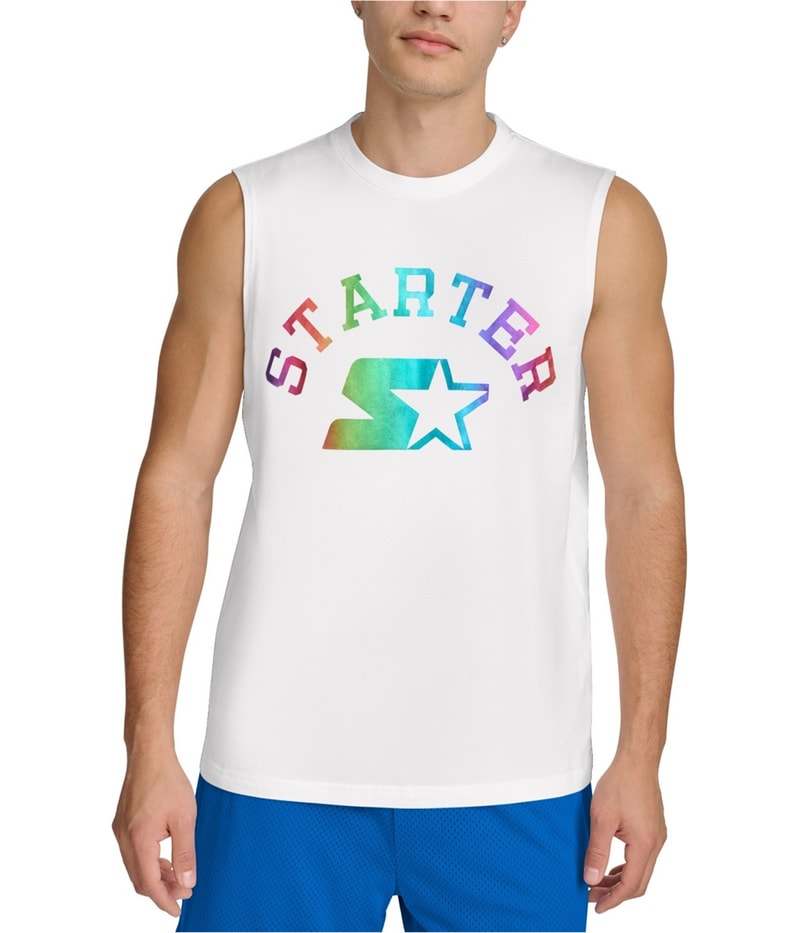 STARTER Mens Logo Muscle Tank Top