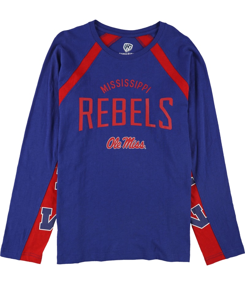 Hands High Mens Ole Miss Rebels Colorblock Graphic T-Shirt in Blue