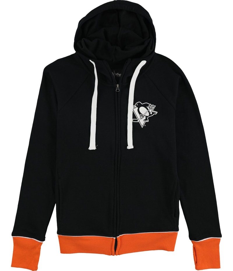 G-III Sports Womens Pittsburgh Penguins Hoodie Sweatshirt in Black