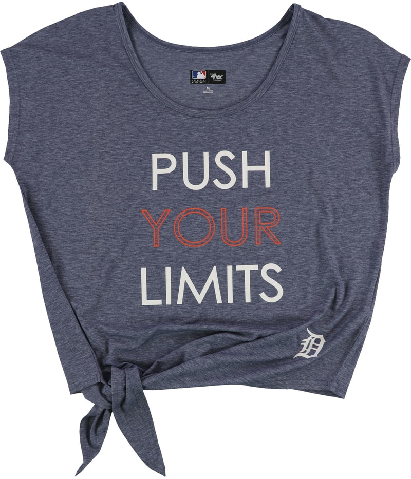 G-III Sports Womens Push Your Limits Graphic T-Shirt in Blue