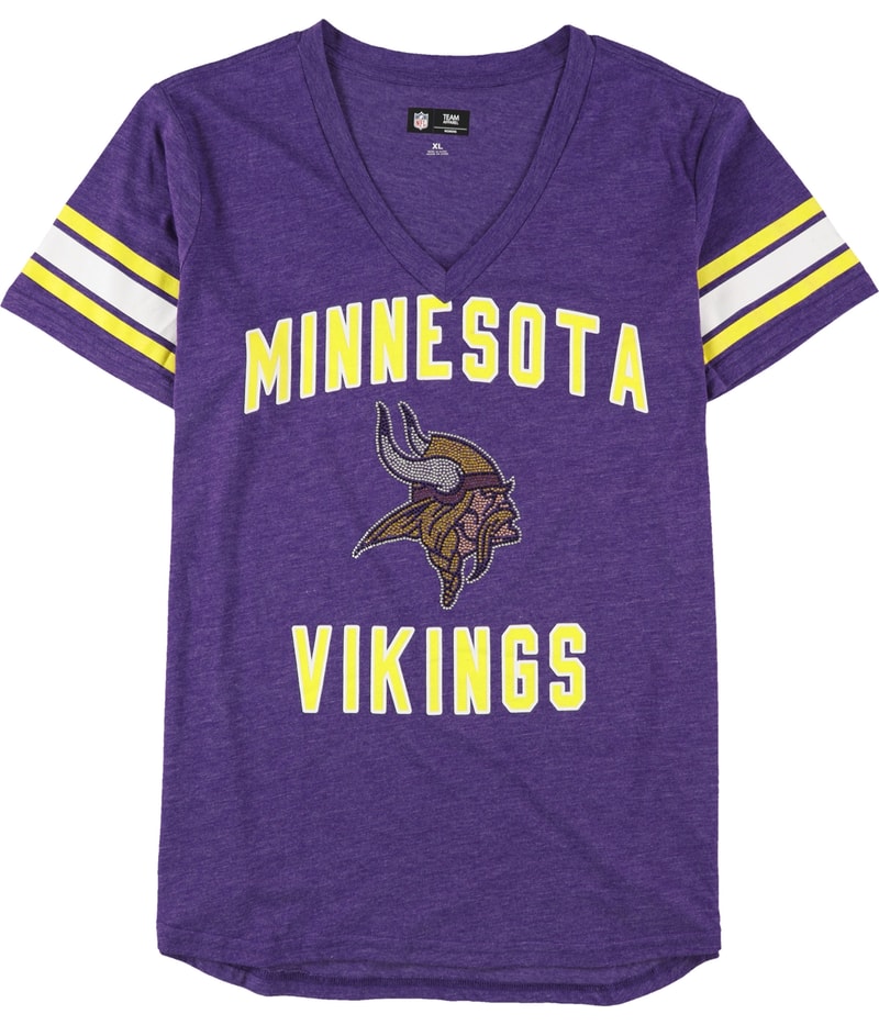 G-III Sports Womens Minnesota Vikings Embellished T-Shirt in Purple