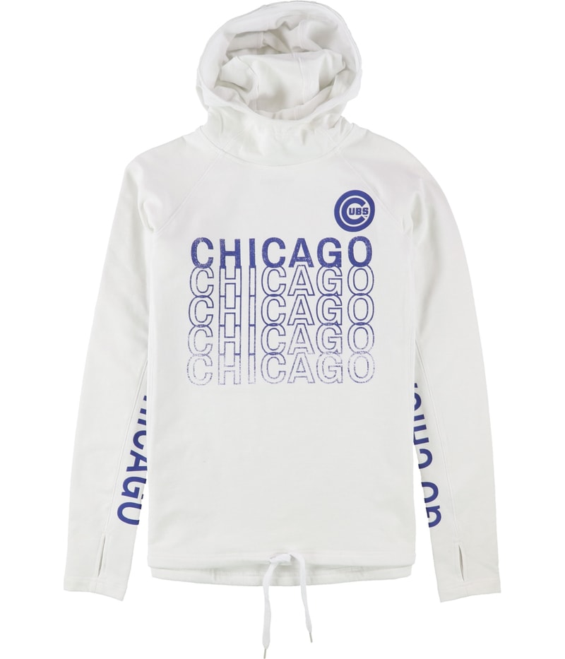 Hands High Womens Chicago Cubs Hoodie Sweatshirt in White