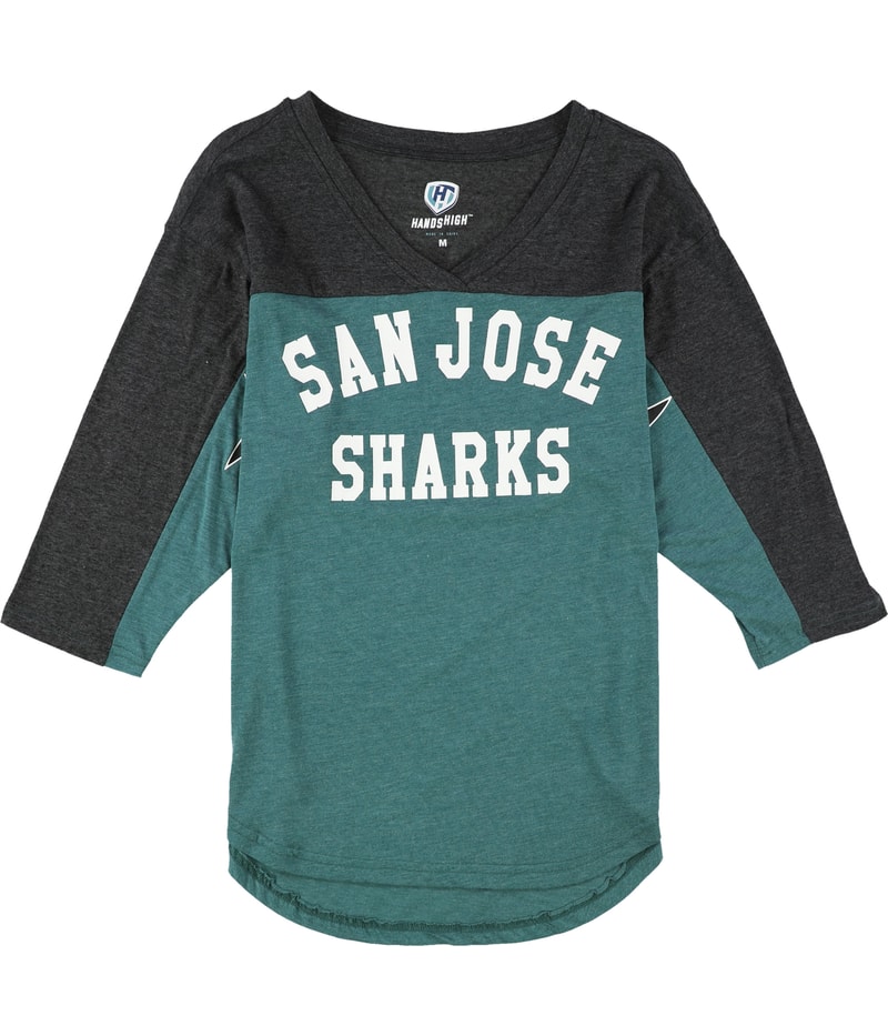 Hands High Womens San Jose Sharks Graphic T-Shirt in Blue