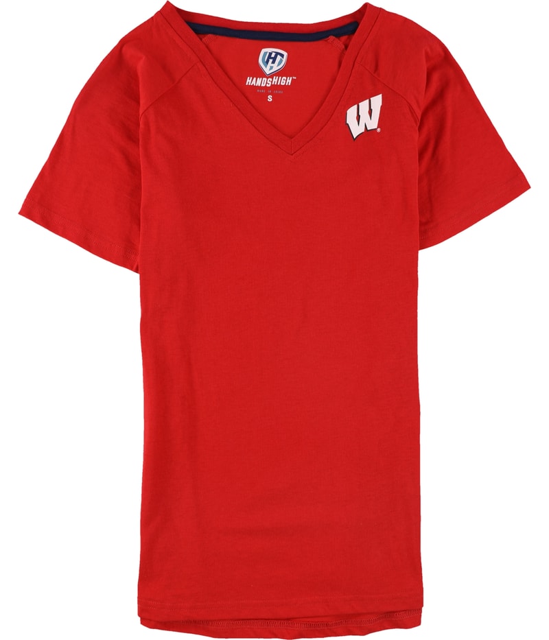 Hands High Womens Wisconsin Badgers Graphic T-Shirt in Red
