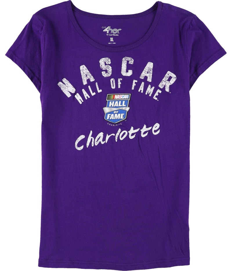 G-III Sports Womens Nascar Hall of Fame Charlotte Graphic T-Shirt in Purple