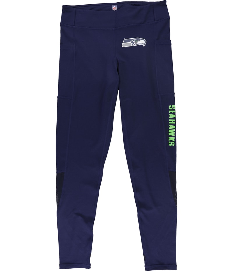 MSX Womens Seattle Seahawks Tapered Compression Leggings Athletic Pants in Blue