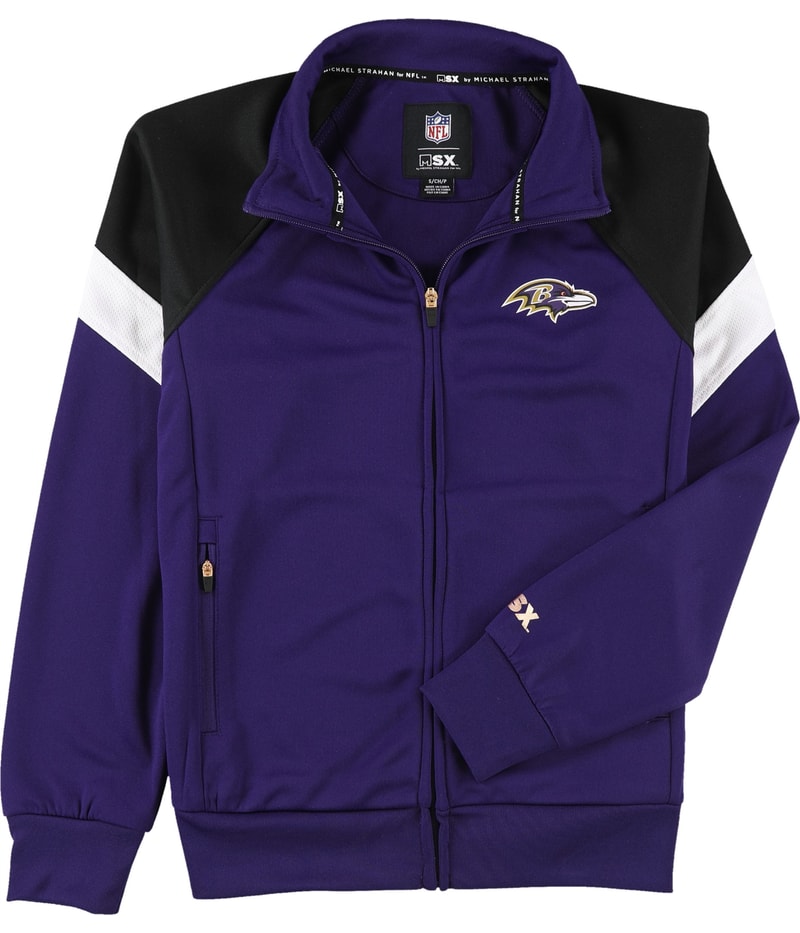 G-III Sports Womens Baltimore Ravens Track Jacket Sweatshirt in Purple