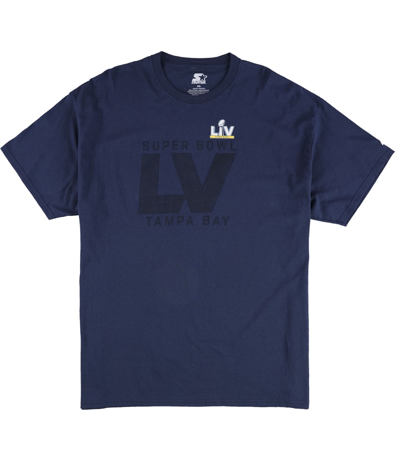 STARTER Mens Super Bowl LV Tampa Bay Graphic T-Shirt in Blue