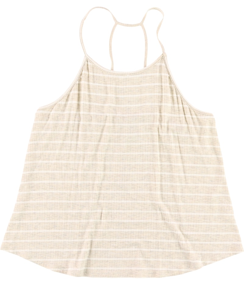 American Rag Womens Striped Knit Blouse in Beige