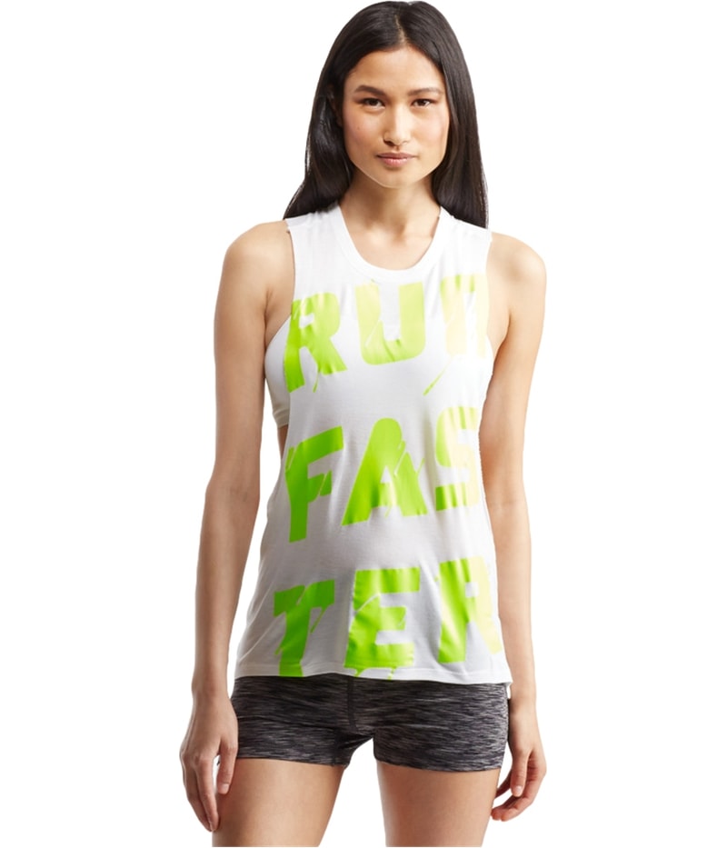 Aeropostale Womens Run Faster Muscle Tank Top in White