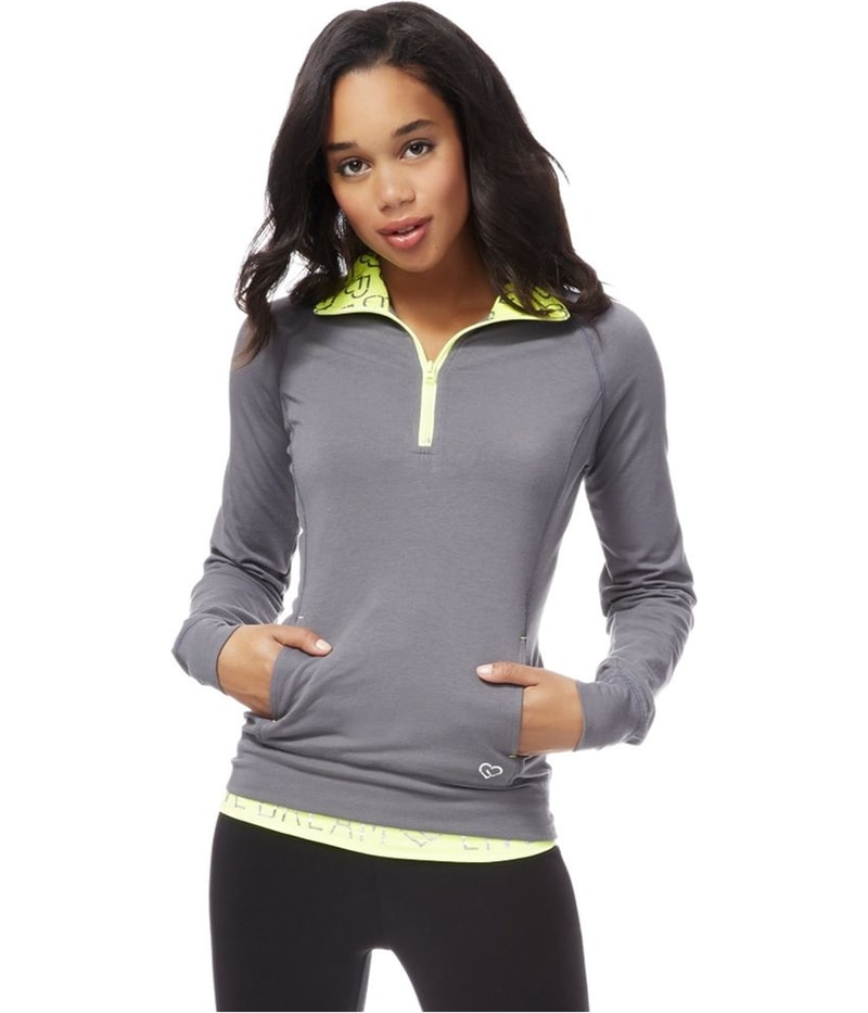 Aeropostale Womens Quarter Zip Pullover Pajama Sleep T-shirt