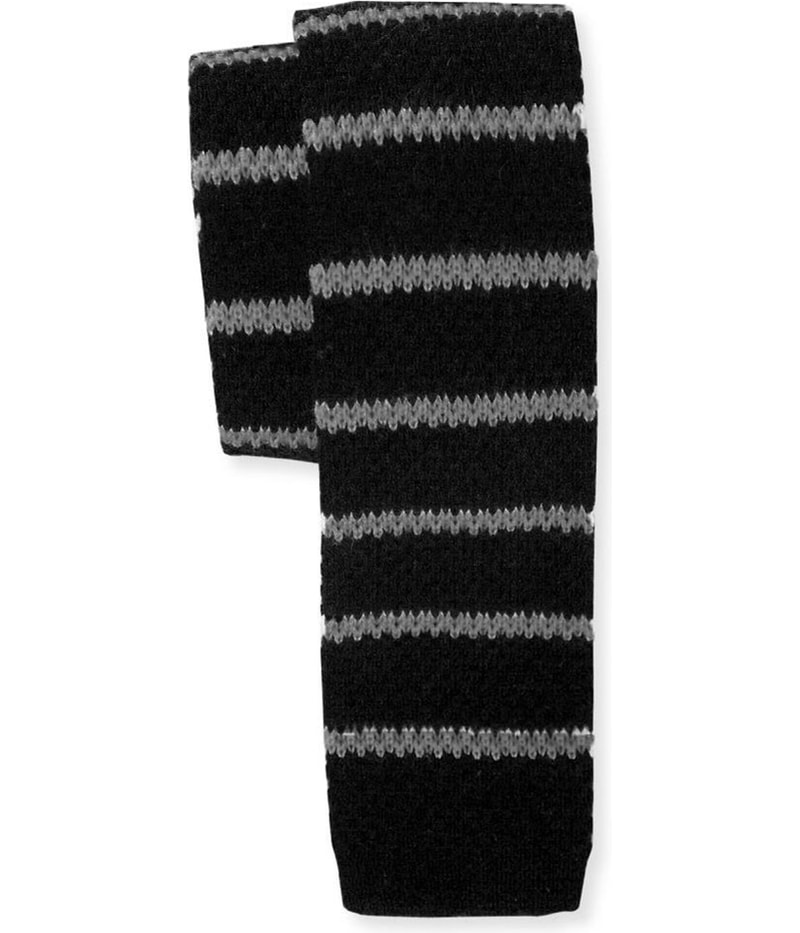 Aeropostale Mens Striped Knit Self-tied Necktie in Black