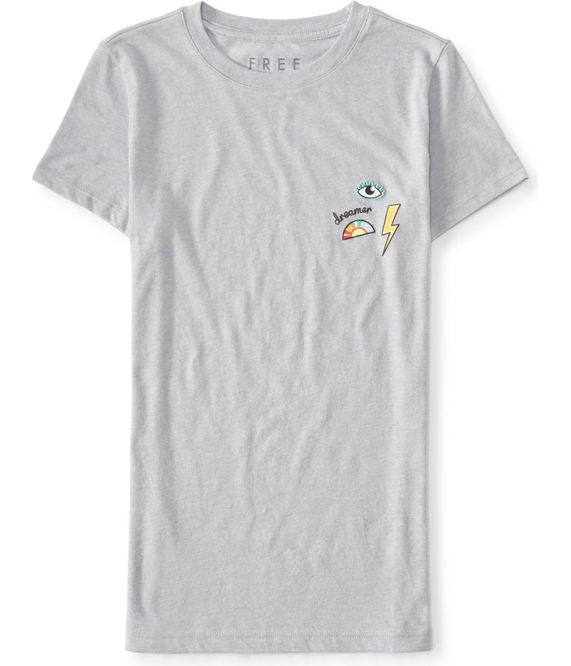 Aeropostale Womens Eye-Con Basic T-Shirt in Gray