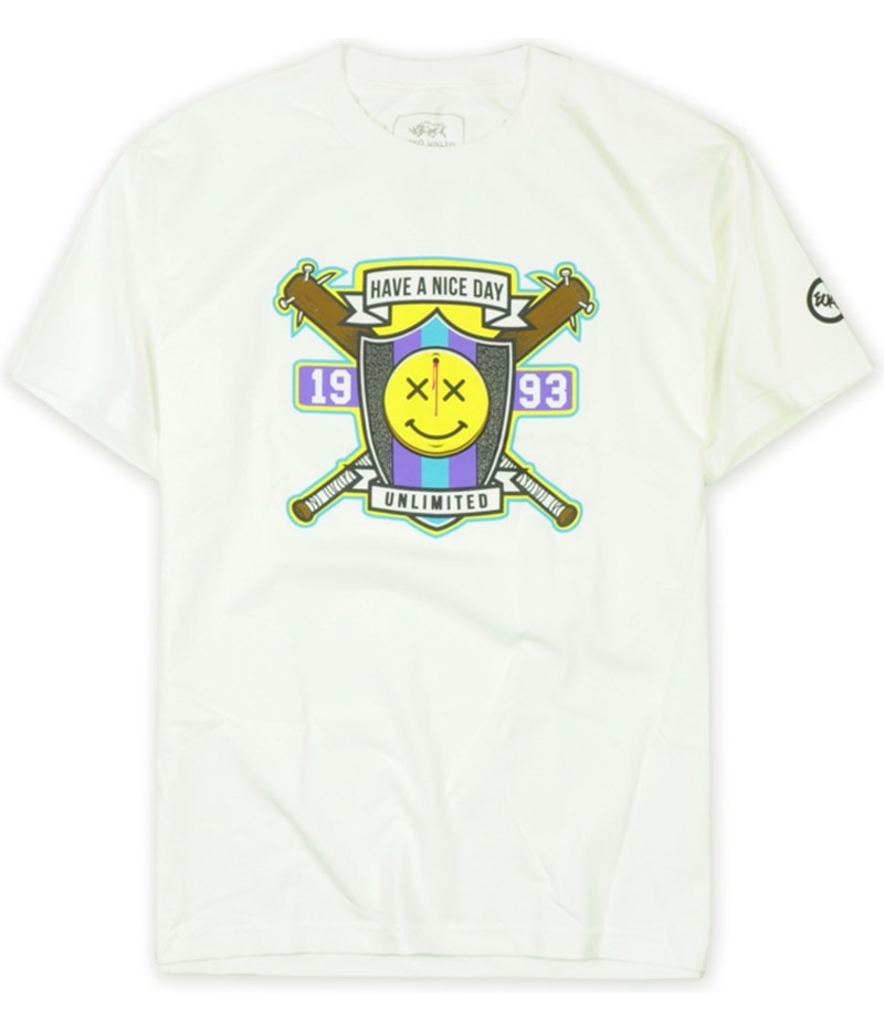 Ecko Unltd. Mens Have A Nice Day Graphic T-Shirt in White