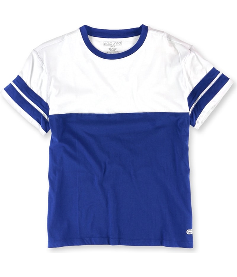 Ecko Unltd. Womens Colorblock Stripe Sleeve Basic T-Shirt