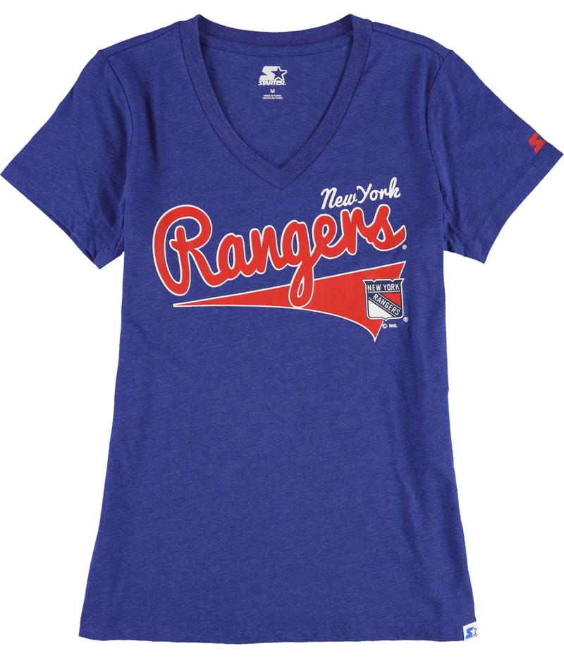 STARTER Womens New York Rangers Graphic T-Shirt in Blue