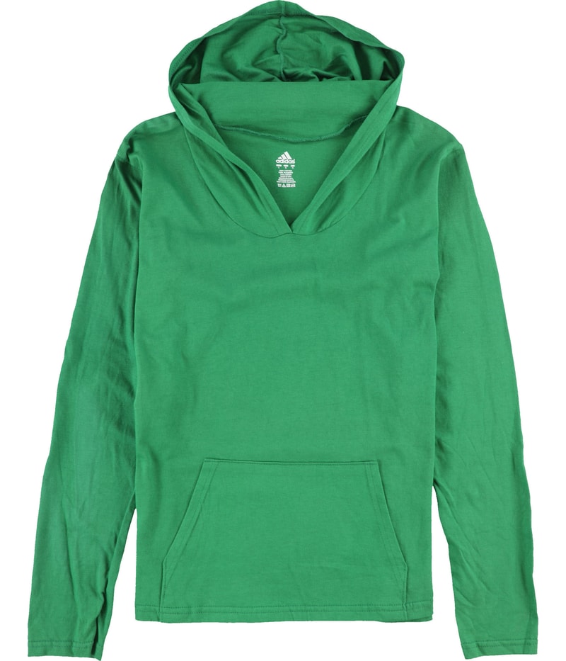 Adidas Womens Solid Hoodie Sweatshirt in Green
