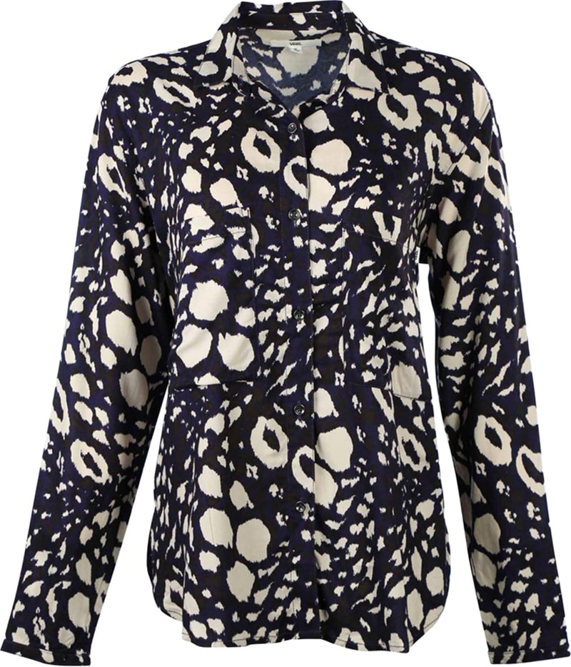 Vans Womens San Juan Woven Button Down Blouse in Blue