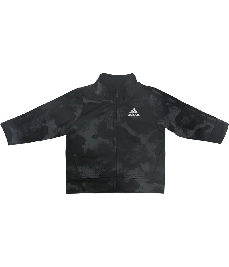 Adidas Boys Camo Print Track Jacket in Black