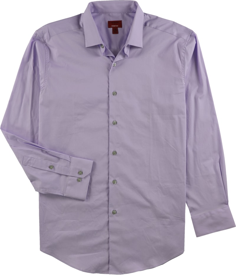 Alfani Mens Spectrum Slim Fit Button Down Dress Shirt in Purple