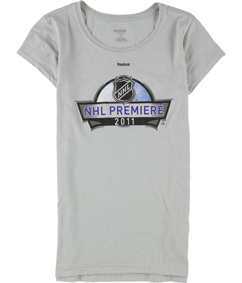 Reebok Womens NHL Premiere 2011 Graphic T-Shirt in Gray
