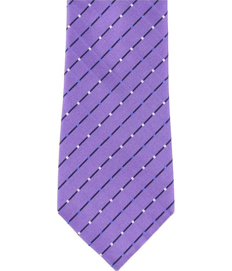 Geoffrey Beene Mens City Grid Self-tied Necktie in Purple