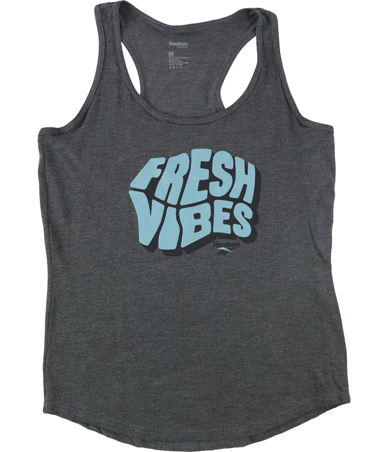 Reebok Womens Fresh Vibes Tank Top in Dark Gray