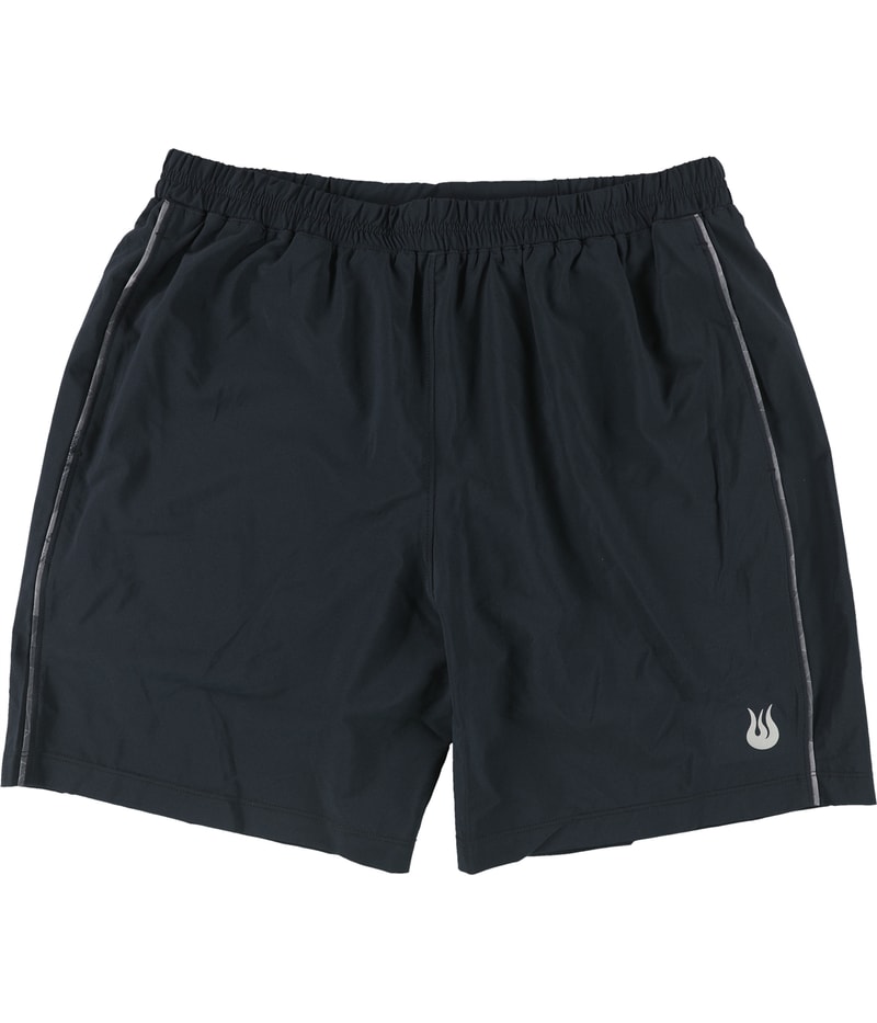 SOLFIRE Mens 2-Tone Speed Athletic Workout Shorts in Black