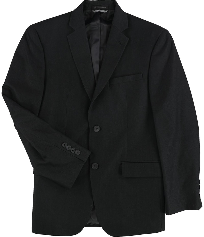 Marc New York Mens Micro-Grid Two Button Blazer Jacket in Black